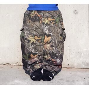 Y2k Camo BAGGY Mens jeans Size XL skater Wide Leg Type MOSSY OAK